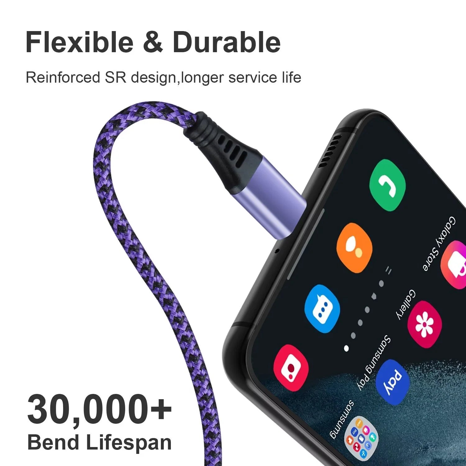 Charging Block,Type C Charger Block Fast Charging  3PCS 1A/5V Usb Wall Charger Block Adapter Plug with 3PCS Type C Charging Cables 6Ft USB C Cable High Speed Android Charger Phone Cords Type C